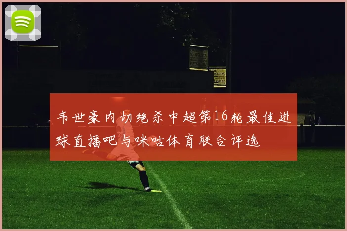 韦世豪内切绝杀中超第16轮最佳进球直播吧与咪咕体育联合评选